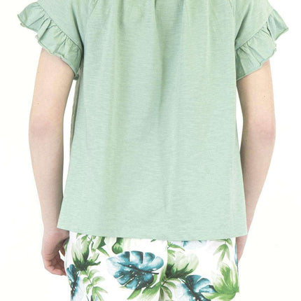 Next Girls Top Next Green Embroidered Butterfly Top