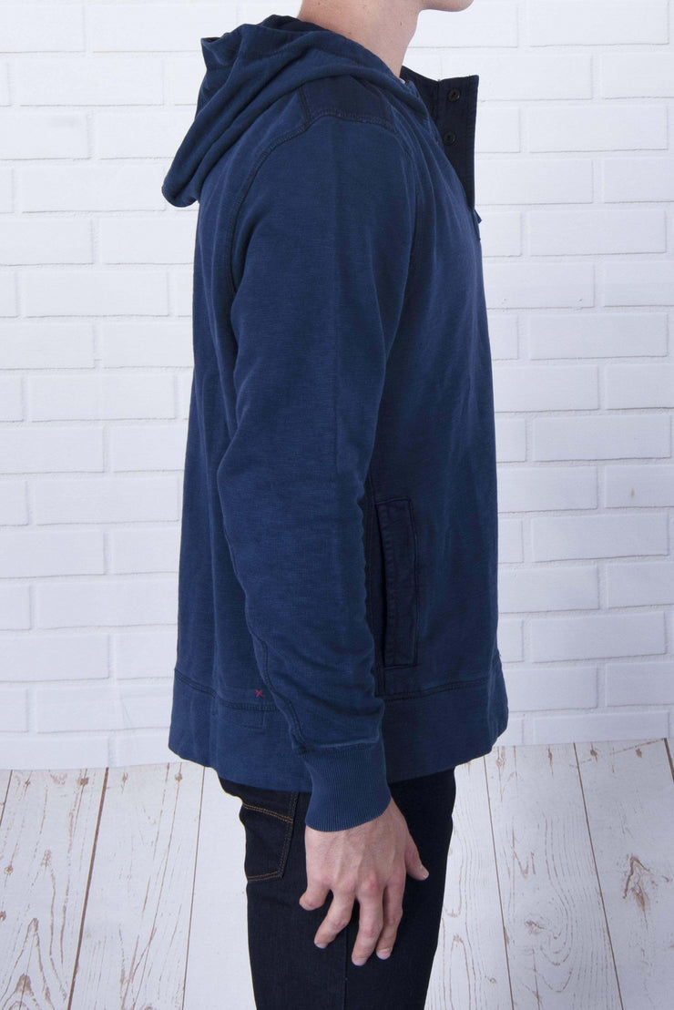 FatFace Hoodie FatFace Navy Half Button Hoodie