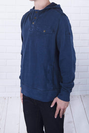 FatFace Hoodie FatFace Navy Half Button Hoodie