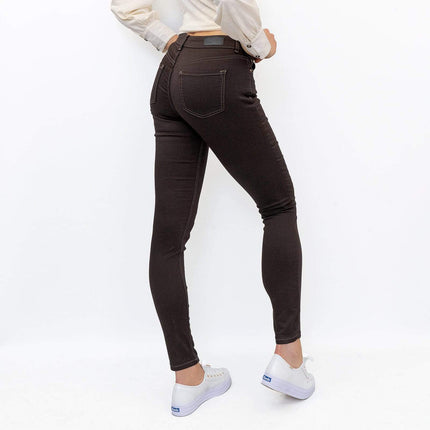 Monsoon High Waist Stretch Skinny Leg Brown Jeans-Quality Brands Outlet-