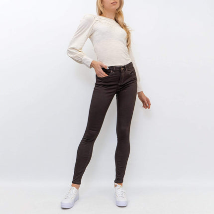 Monsoon High Waist Stretch Skinny Leg Brown Jeans-Quality Brands Outlet-