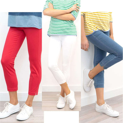 White Stuff Isla Cropped Skinny Stretch Leggings in 3 Colours-Quality Brands Outlet-