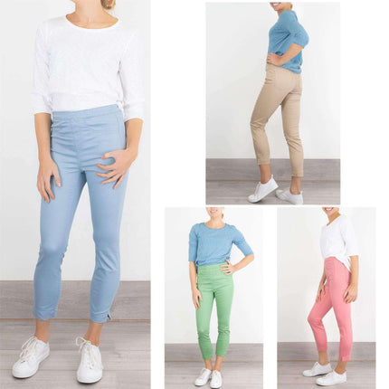 White Stuff Jade Cropped Pastel Colours Skinny Trousers - Quality Brands Outlet