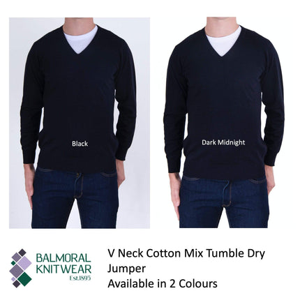 Balmoral Jumper Balmoral V-Neck Cotton Blend Jumper