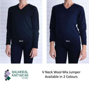 Balmoral Jumper Balmoral V-Neck Wool Blend Ladies Jumper