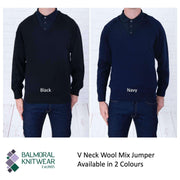 Balmoral Jumper Balmoral V-Neck Wool Mix Jumper