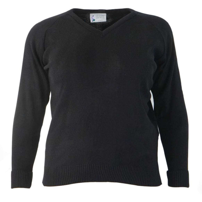 Balmoral Jumper Black / 18 - 42" Balmoral V-Neck Jumper