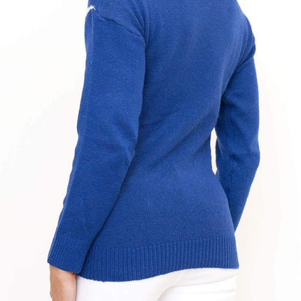 Bonmarche Jumper Bonmarche Blue Butterfly Knitwear