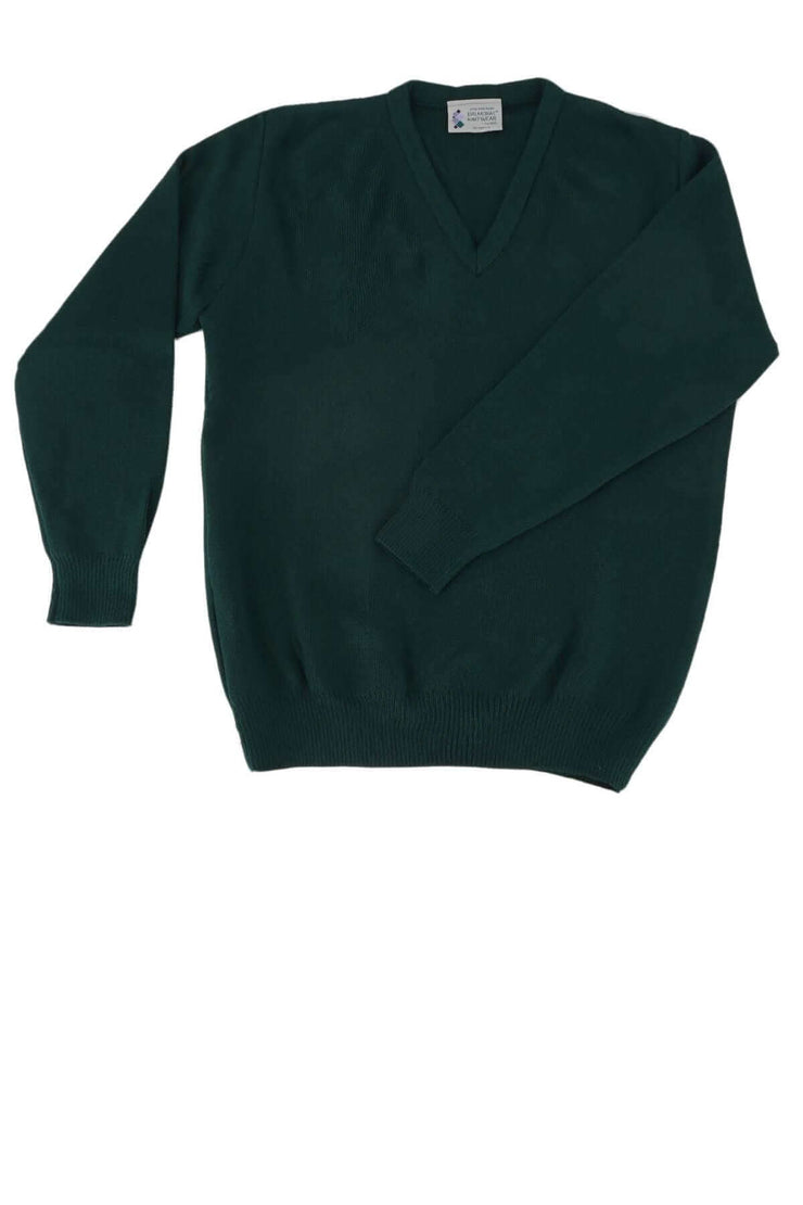 Balmoral Jumper Bottle Green / 4-5 Years (22") Balmoral V-Neck Unisex Kids Jumper BAL0018