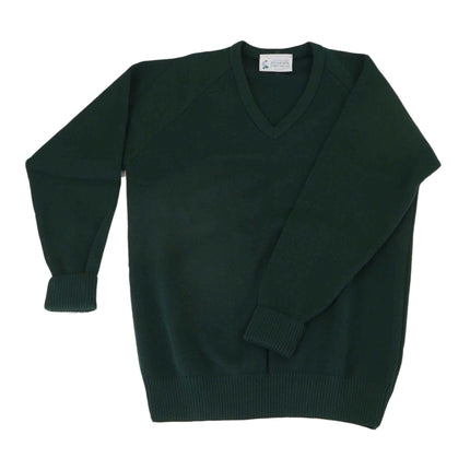 Balmoral Jumper Dark Green / 4-5 Years (22") Balmoral V-Neck Unisex Kids Raglan Jumper BAL0020