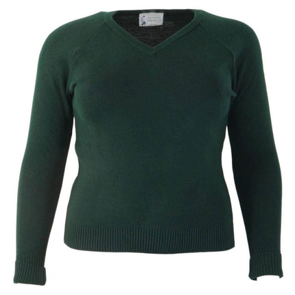 Balmoral Jumper Dk Green / 22 - 46" Balmoral V-Neck Jumper