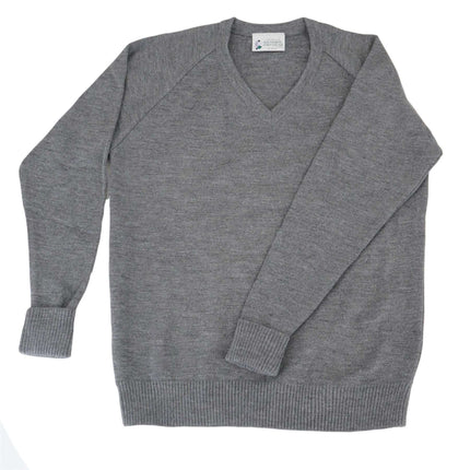 Balmoral Jumper Mid Grey / 11-12 Years (30") Balmoral V-Neck Unisex Kids Raglan Jumper BAL0020