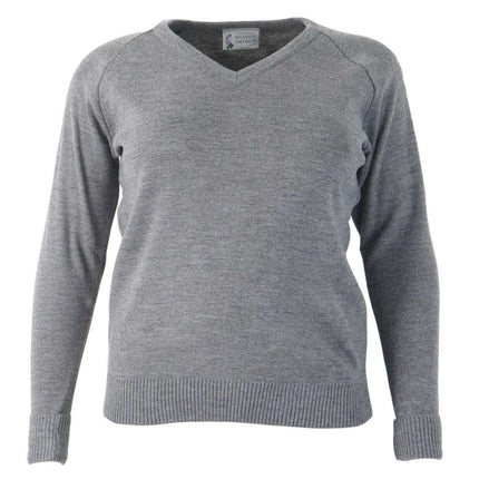 Balmoral Jumper Mid Grey / 12 - 36" Balmoral V-Neck Jumper