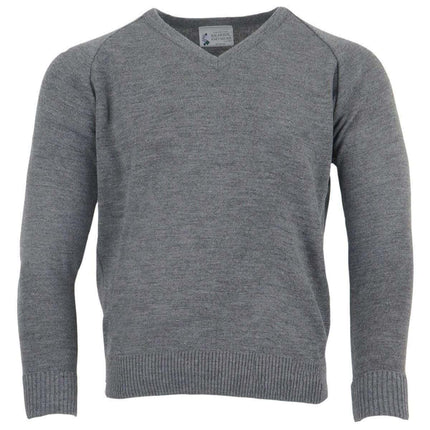 Balmoral Jumper Mid Grey / XS - 36" Balmoral V-Neck Soft Touch Jumper