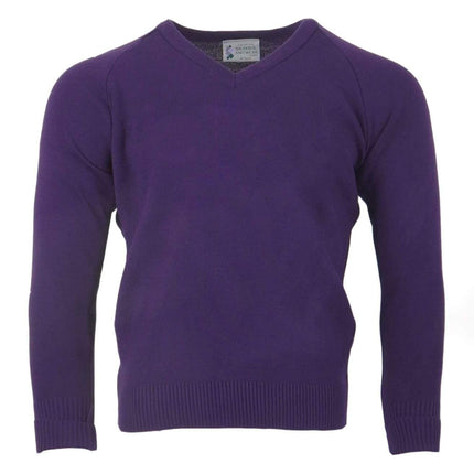 Balmoral Jumper Purple / 7XL - 56" Balmoral V-Neck Jumper