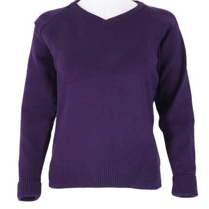 Balmoral Jumper Purple / 8 - 32" Balmoral V-Neck Raglan Soft Touch Jumper in 6 Colours