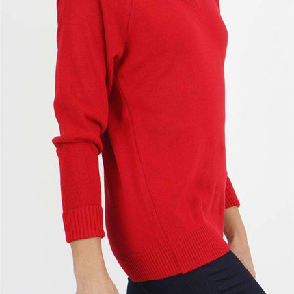 Balmoral Jumper Red / 14 - 38" Balmoral V-Neck Jumper