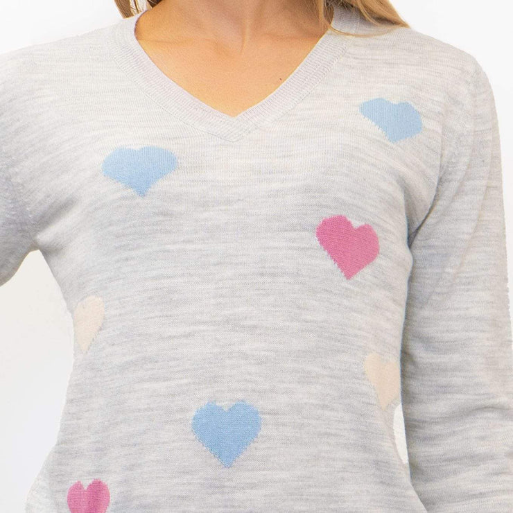 Wood Hill Heart Grey Jumper - Quality Brands Outlet