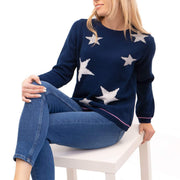 Wood Hill Star Navy Long Sleeve Jumper - Quality Brands Outlet