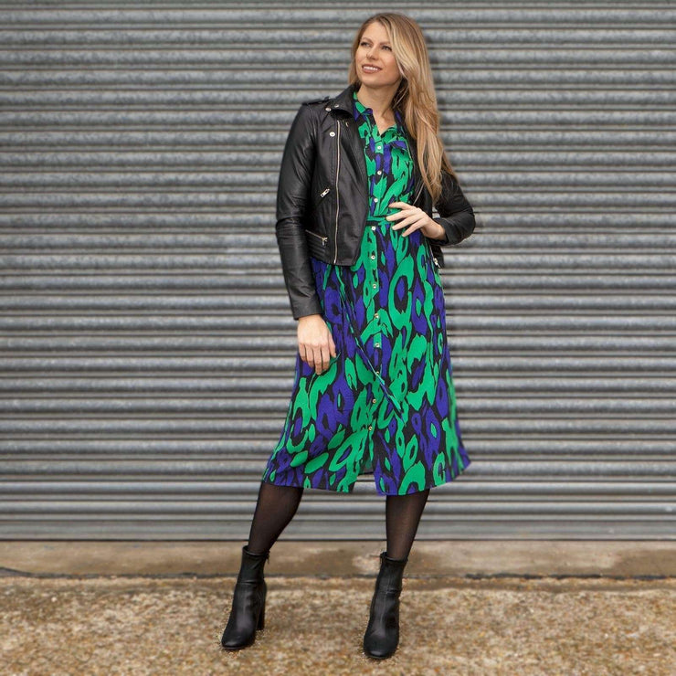 Karen Millen Green Leopard Print Midi Shirt Dresses - Stylish Quality Brands Outlet Karen Millen Green Leopard Print Midi Shirt Dresses - Stylish Quality Brands Outlet