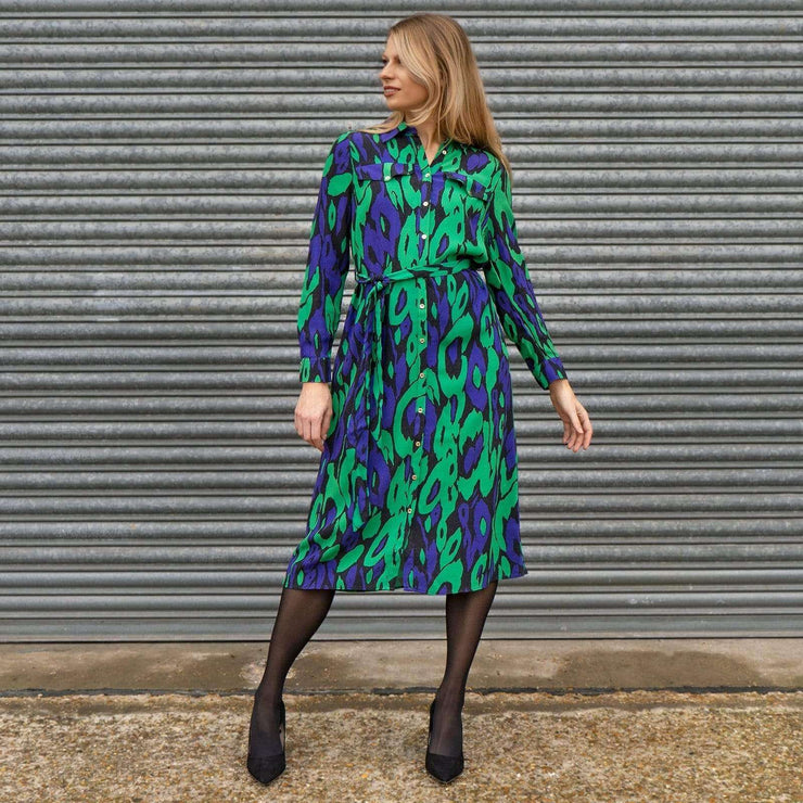 Karen Millen Green Leopard Print Midi Shirt Dresses - Stylish Quality Brands Outlet Karen Millen Green Leopard Print Midi Shirt Dresses - Stylish Quality Brands Outlet