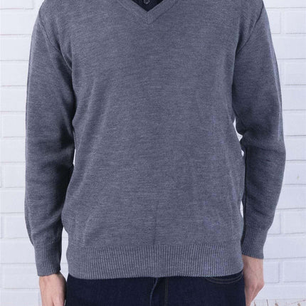 Balmoral Kids Jumper Balmoral V-Neck Wool Mix Kids Unisex Jumper Teflon Coated