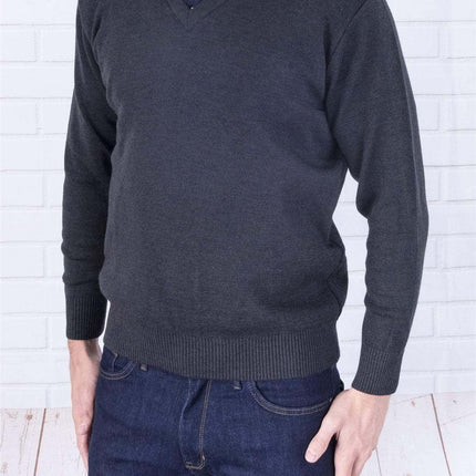 Balmoral Kids Jumper Balmoral V-Neck Wool Mix Kids Unisex Jumper Teflon Coated