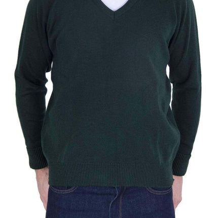 Balmoral Mens Jumper Dark Green / S - 38" Balmoral V-Neck Jumper BAL0031