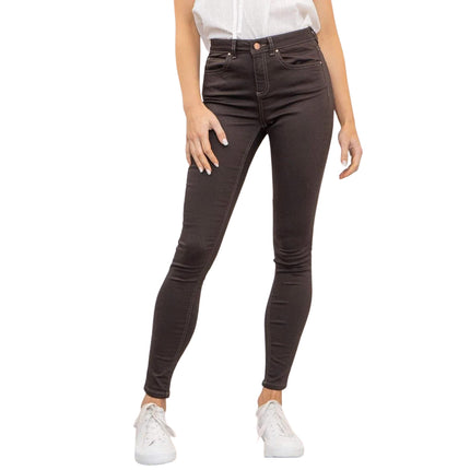 Monsoon High Waist Stretch Skinny Leg Brown Jeans-Quality Brands Outlet-