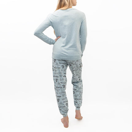 M&S Pyjama Set M&S Pyjama Set Green Grey Cat
