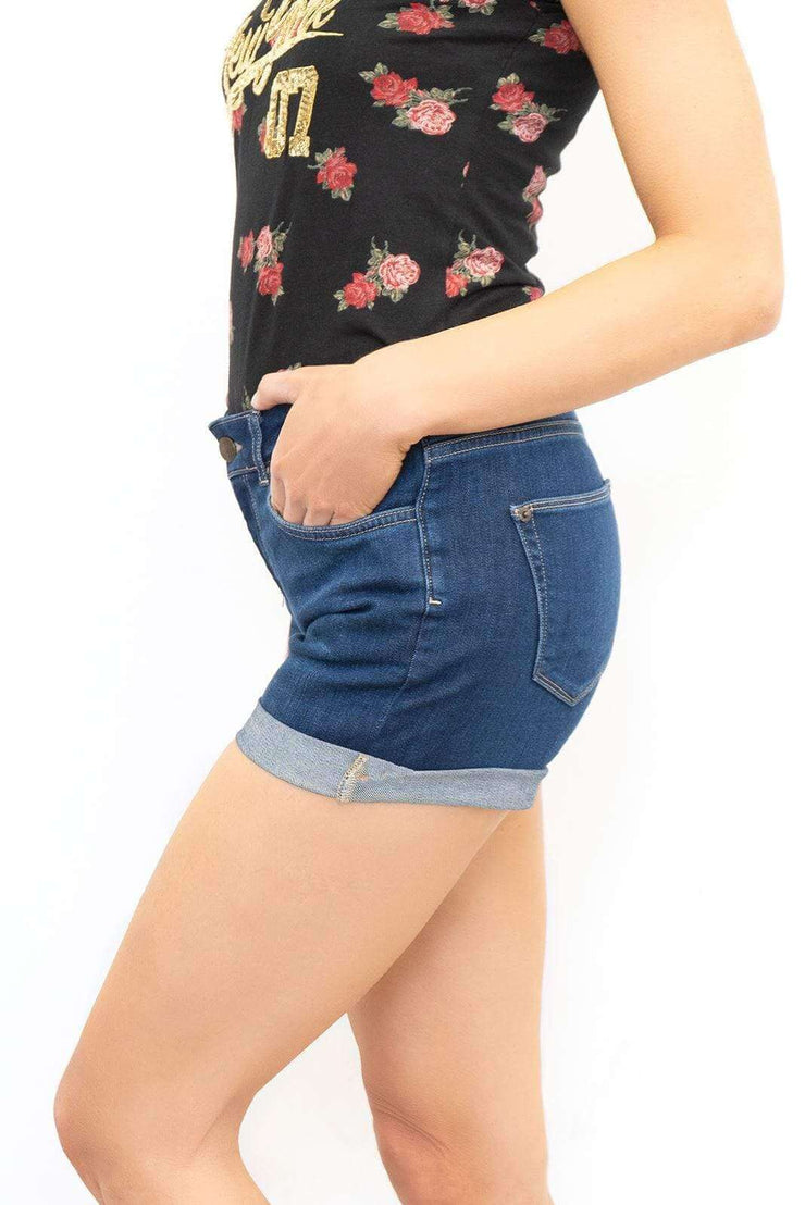 White Stuff Blue Denim Roll Up Shorts