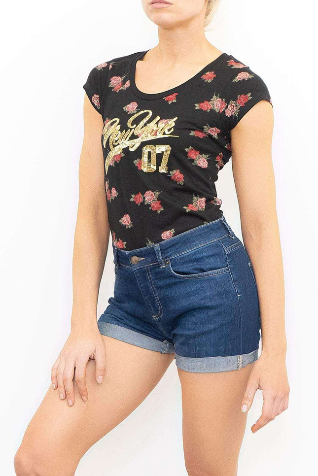 White Stuff Blue Denim Roll Up Shorts