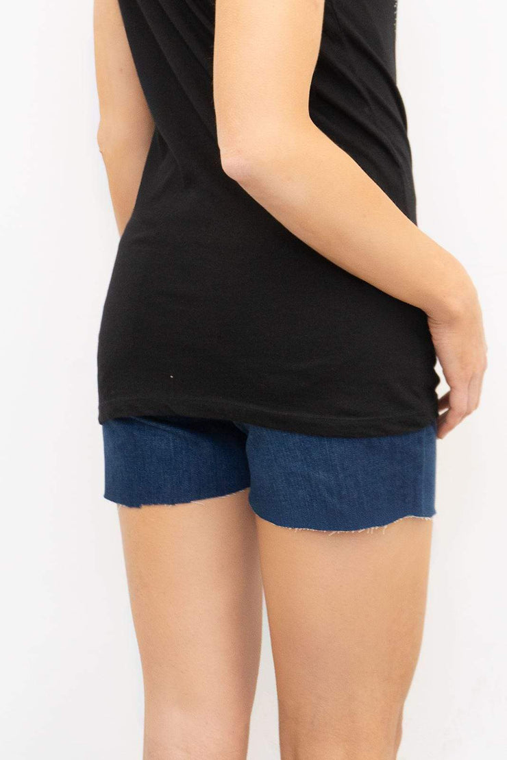 White Stuff Blue Denim Roll Up Shorts