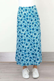 Seasalt Skirt 20 / Blue Seasalt Blue Floral Maxi Skirt