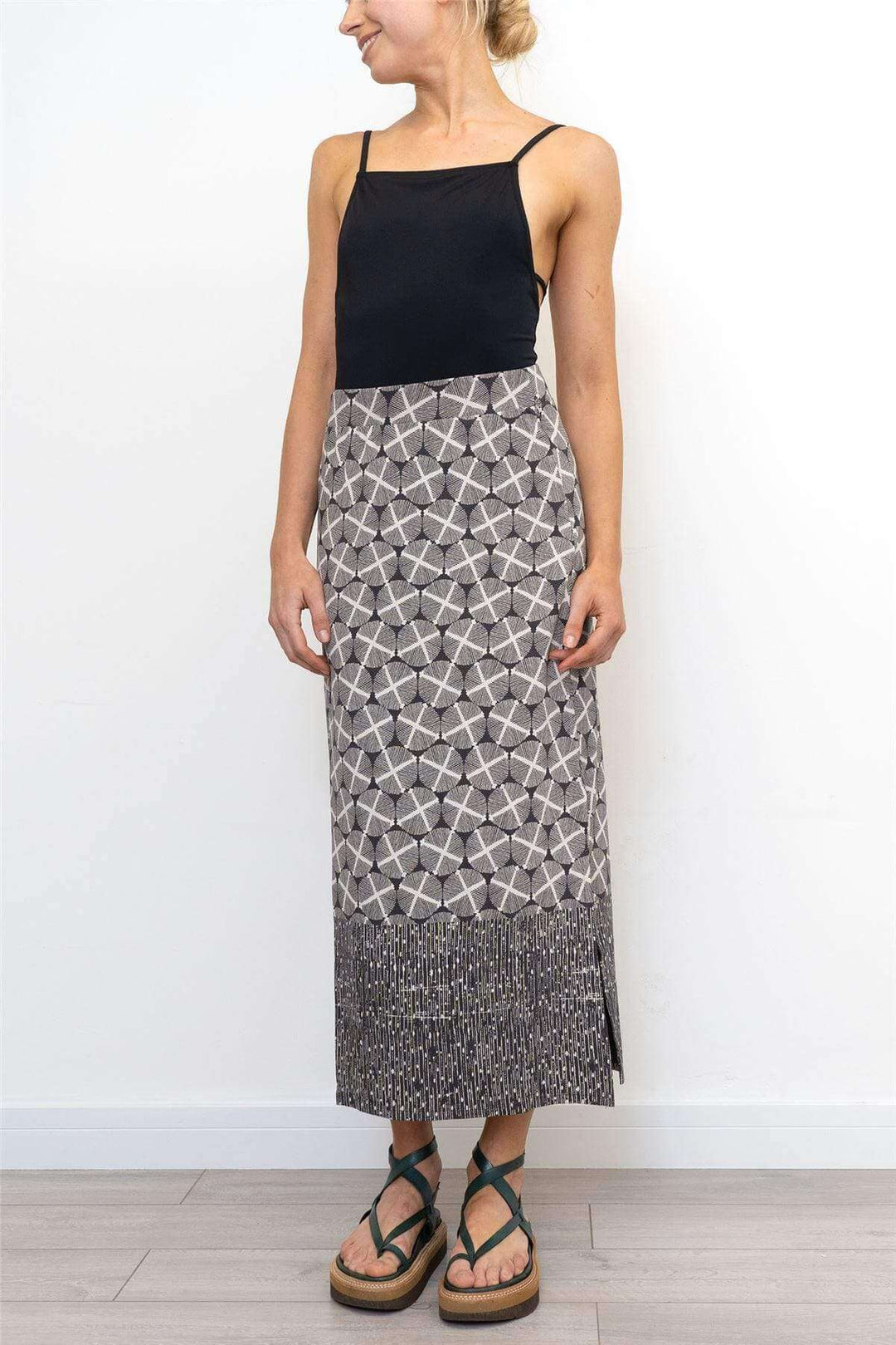 White Stuff Warli Print Maxi Skirt Quality Brands Outlet