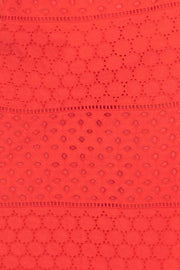 Per Una A-Line Red Cotton Skirt - Quality Brands Outlet