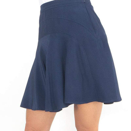 Reiss Navy Christa Fit & Flare Short Skirt-Quality Brands Outlet-