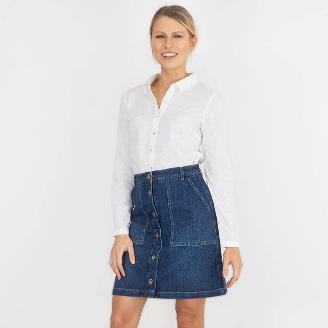White Stuff Canterbury Denim Short Skirt - Quality Brands Outlet