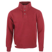 Saltrock Men Dark Red Sweater Funnel Neck Long Sleeve Sweatshirt - Quality Brands Outlet