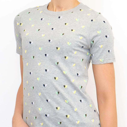 White Stuff Grey Crew Neck Short Sleeve Casual Top-Quality Brands Outlet-