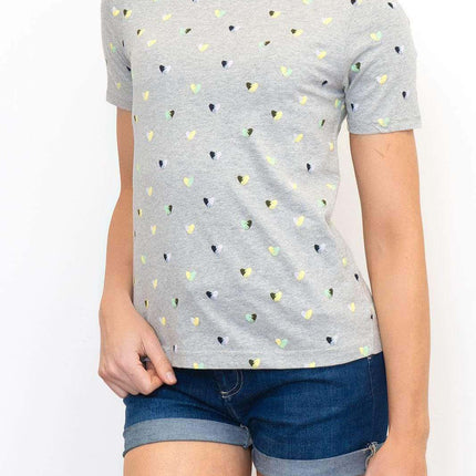 White Stuff Grey Crew Neck Short Sleeve Casual Top-Quality Brands Outlet-