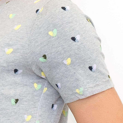 White Stuff Grey Crew Neck Short Sleeve Casual Top-Quality Brands Outlet-