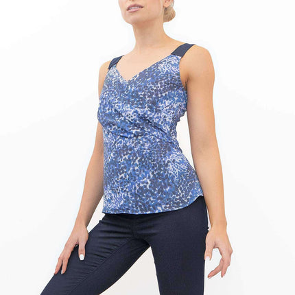 Adolfo Dominguez Top Adolfo Dominguez Blue Leopard Print Top