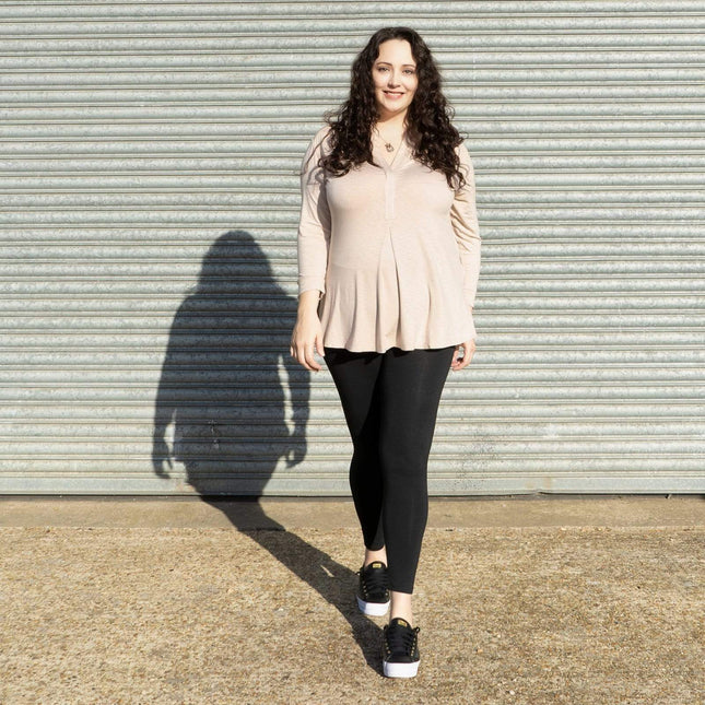 Live Unlimited Curvy Ladies Plus Size Loose Relaxed Fit Long Sleeve Flare Tops-Quality Brands Outlet-