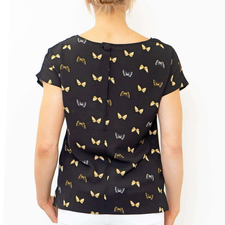 M&S Tops M&S Butterfly Black Top