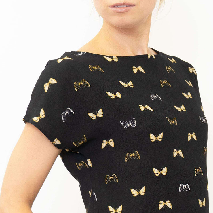 M&S Top M&S Butterfly Black Top