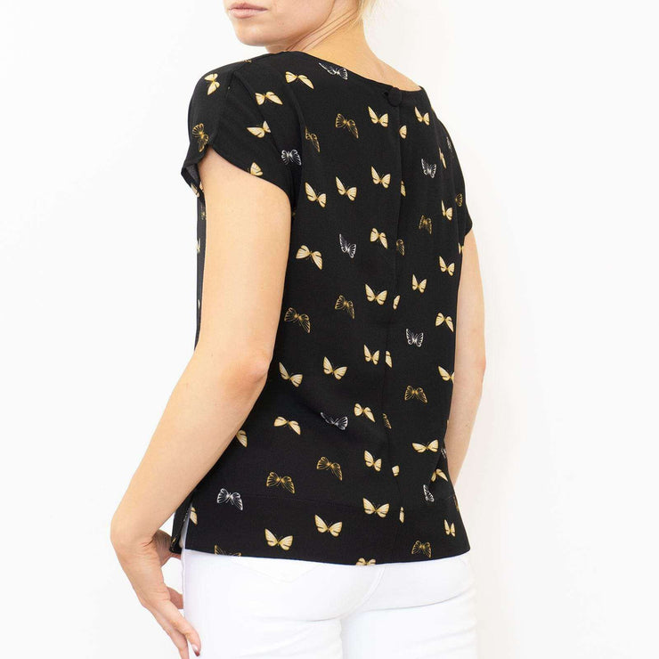 M&S Top M&S Butterfly Black Top