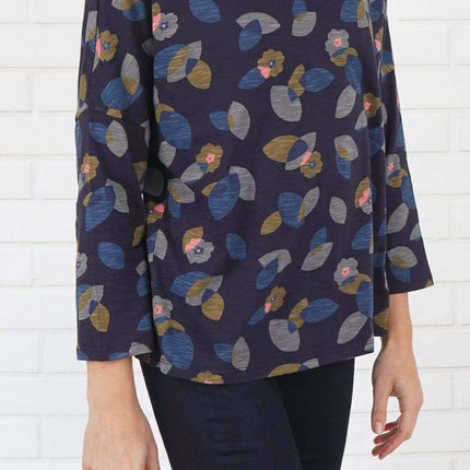 Seasalt Top Seasalt Navy Floral Marsh Marigold Top
