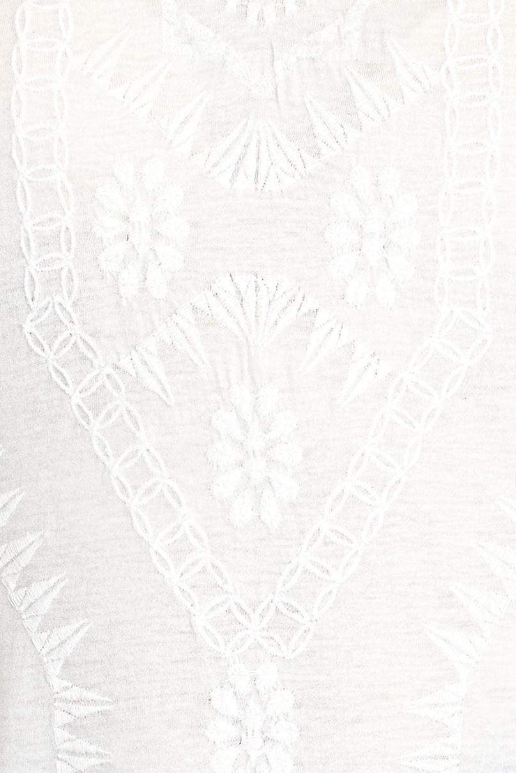 White Stuff White Embroidered Sleeveless Vest Cami Tops - Quality Brands Outlet
