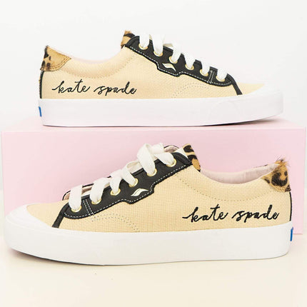 Keds Women Shoes Crew Kick Kate Spade Beige Trainers - Quality Brands Outlet